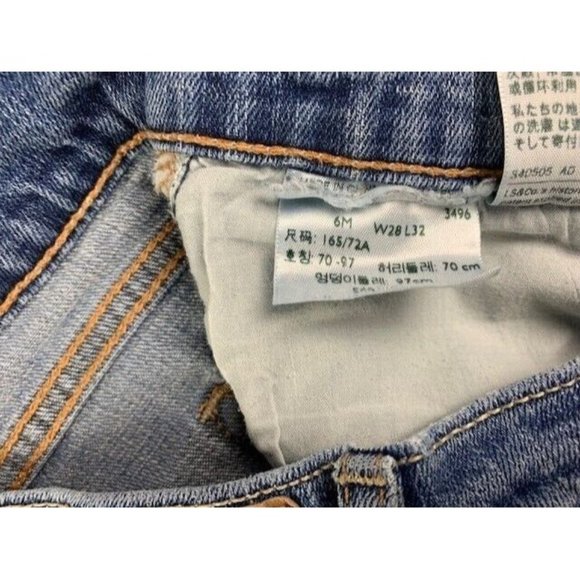 Levi 515 Size 6 m Womens Bootcut Jeans Light Wash Mid Rise Stretch - Picture 4 of 5